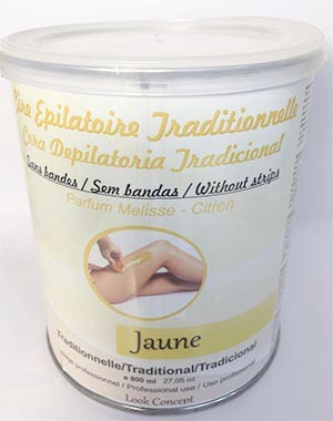 Pot cire à épiler traditionnelle jaune (miel) 800 ML