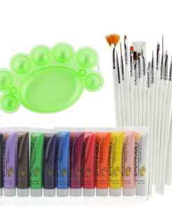 Kit Dessin 12 Couleurs Avec Pinceaux et Bol