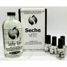 Seche vite top coat 16oz/480ml + 4 recharges (15mlx4)