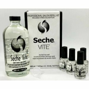 Seche vite top coat 16oz/480ml + 4 recharges (15mlx4)