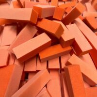 Alternative view of Polissoir 3 faces Orange Blanc Carton de 500pcs