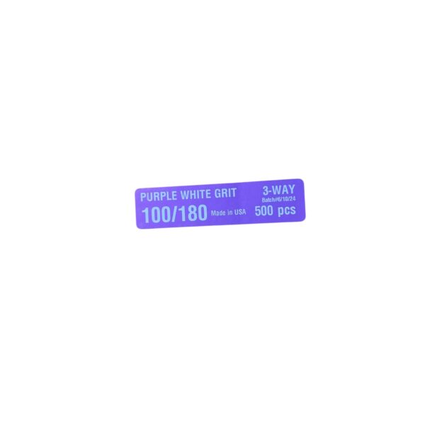 Polissoir 3 faces Violet Blanc Carton de 500pcs – Image 2