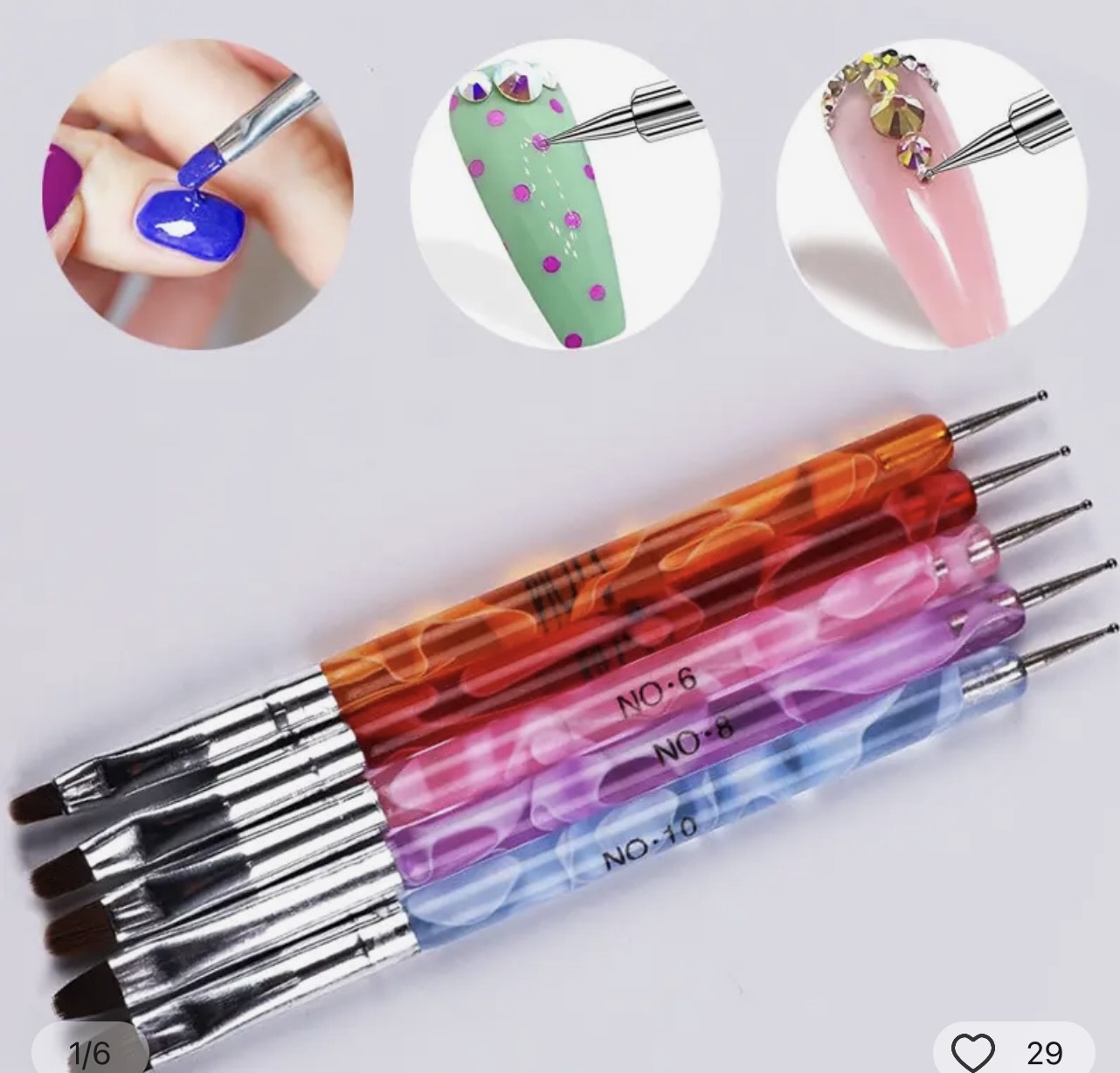 Set 5 Pinceaux Avec Dotting